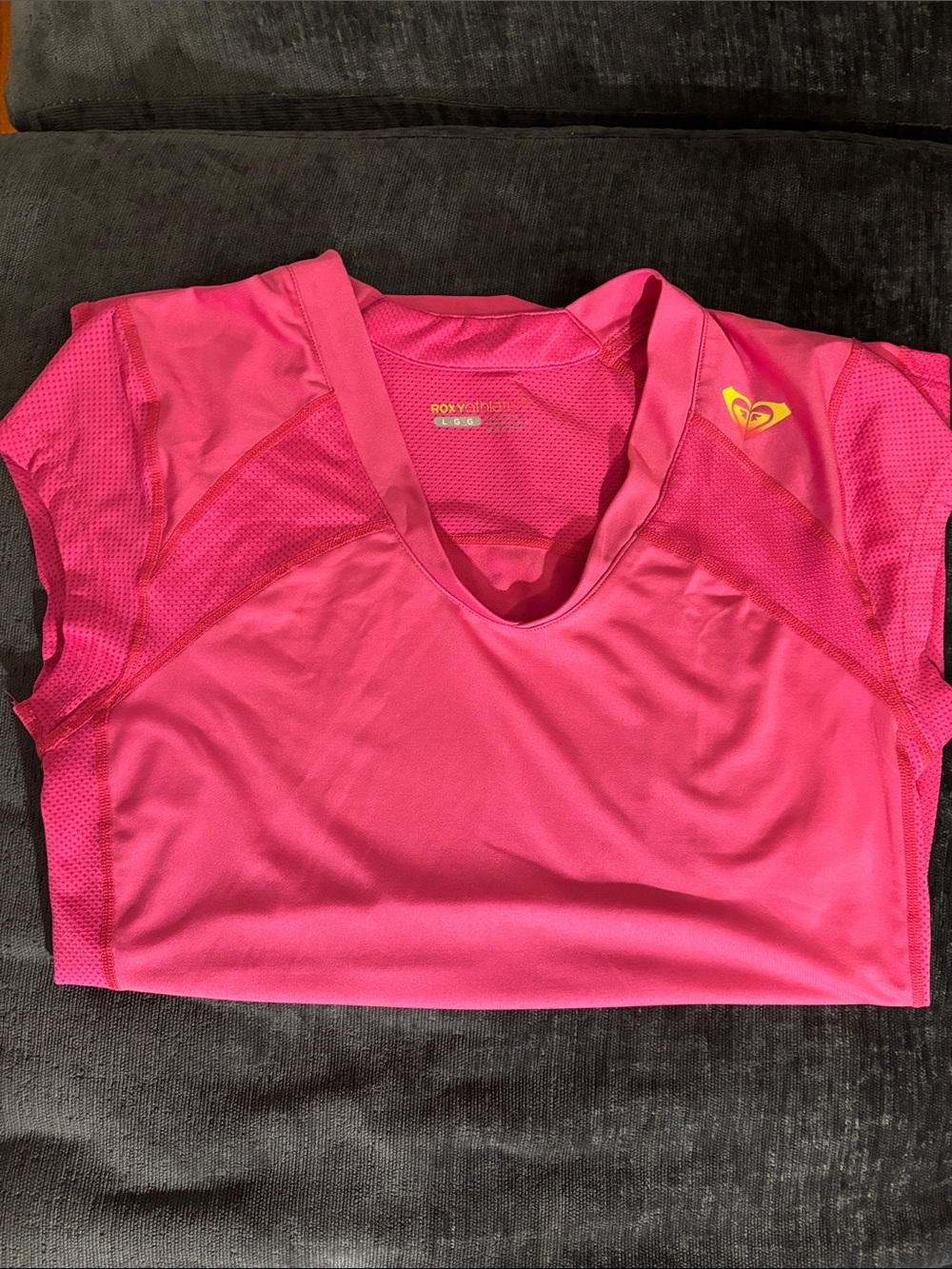 Roxy Hot Pink Short Sleeve Performance Tee